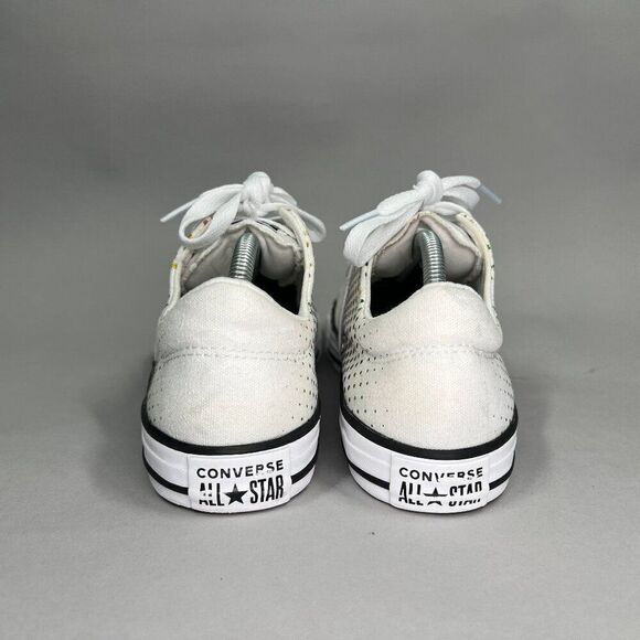 Converse Girl's Rainbow Dot Madison White Canvas Low Sneakers - Picture 5 of 12